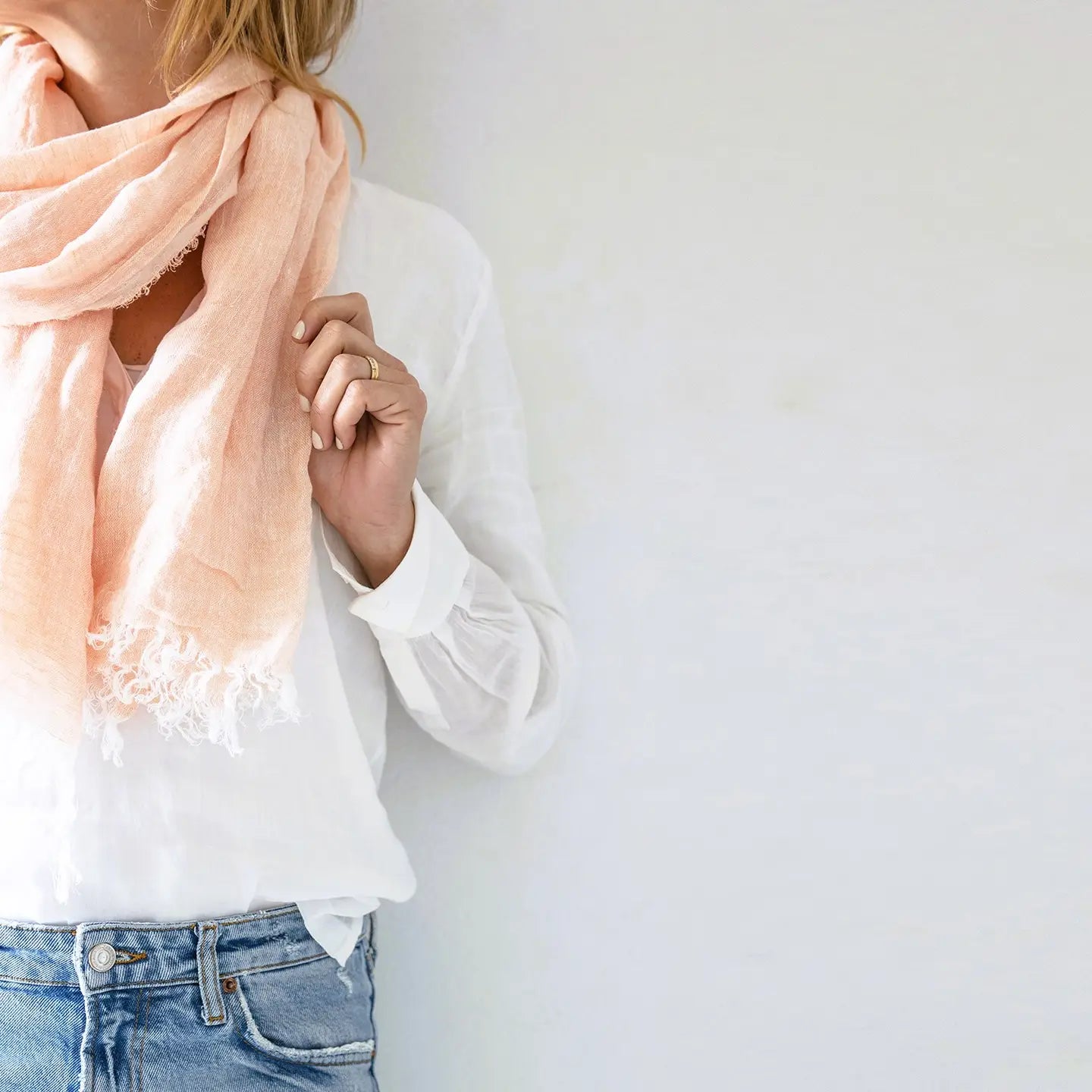 Linen Scarf ~ Pink