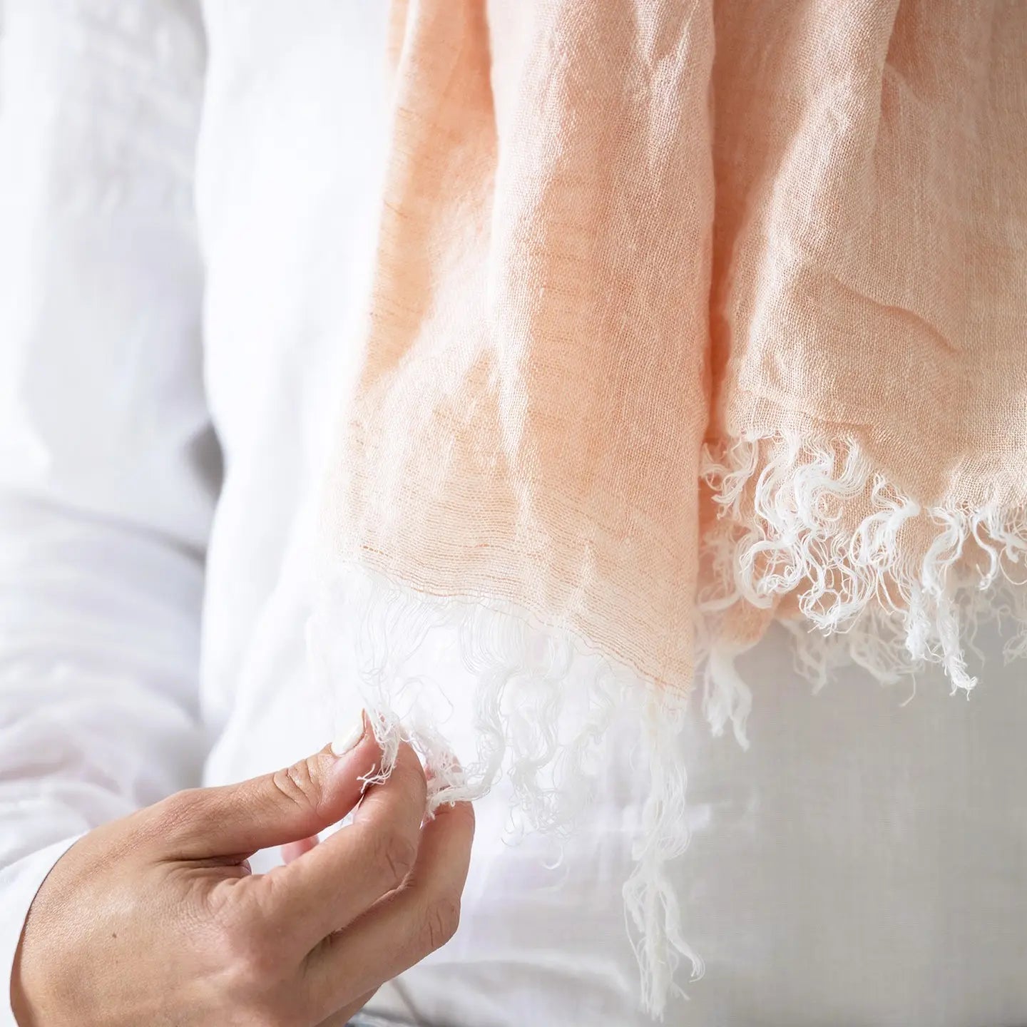 Linen Scarf ~ Pink