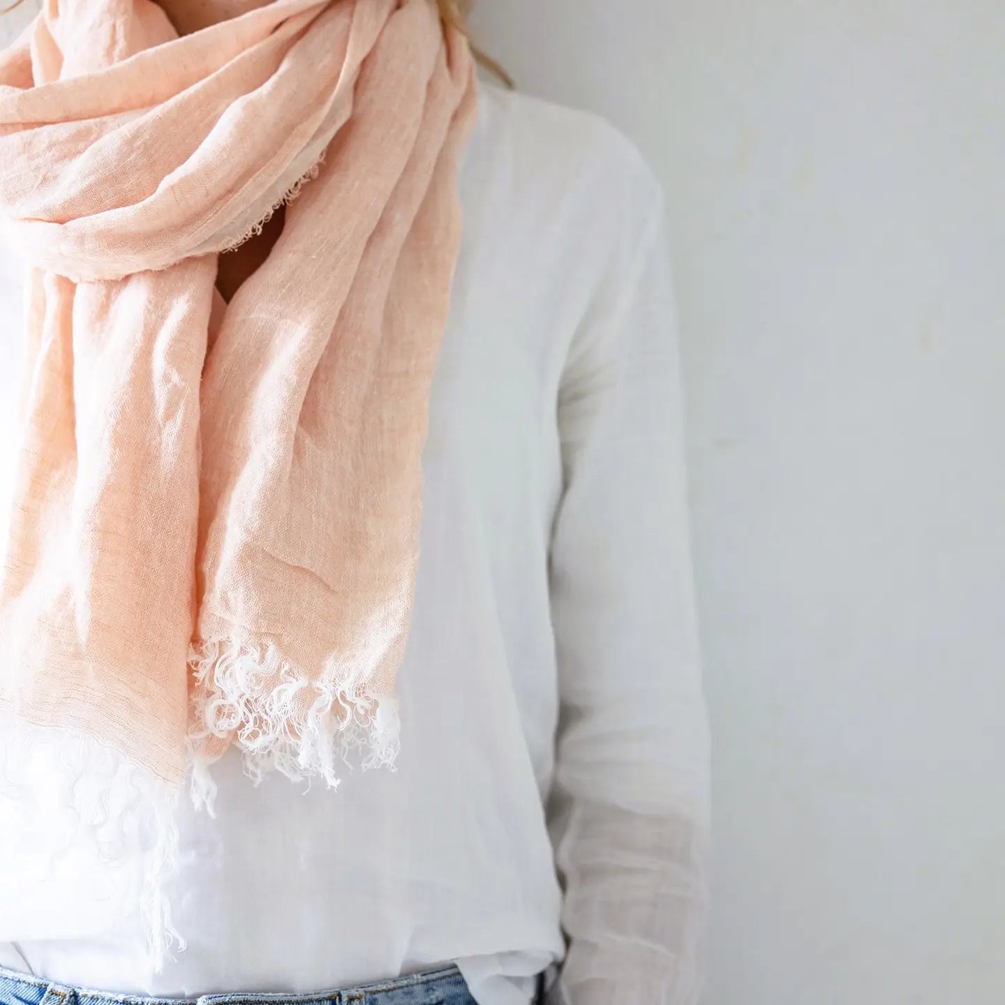 Linen Scarf ~ Pink