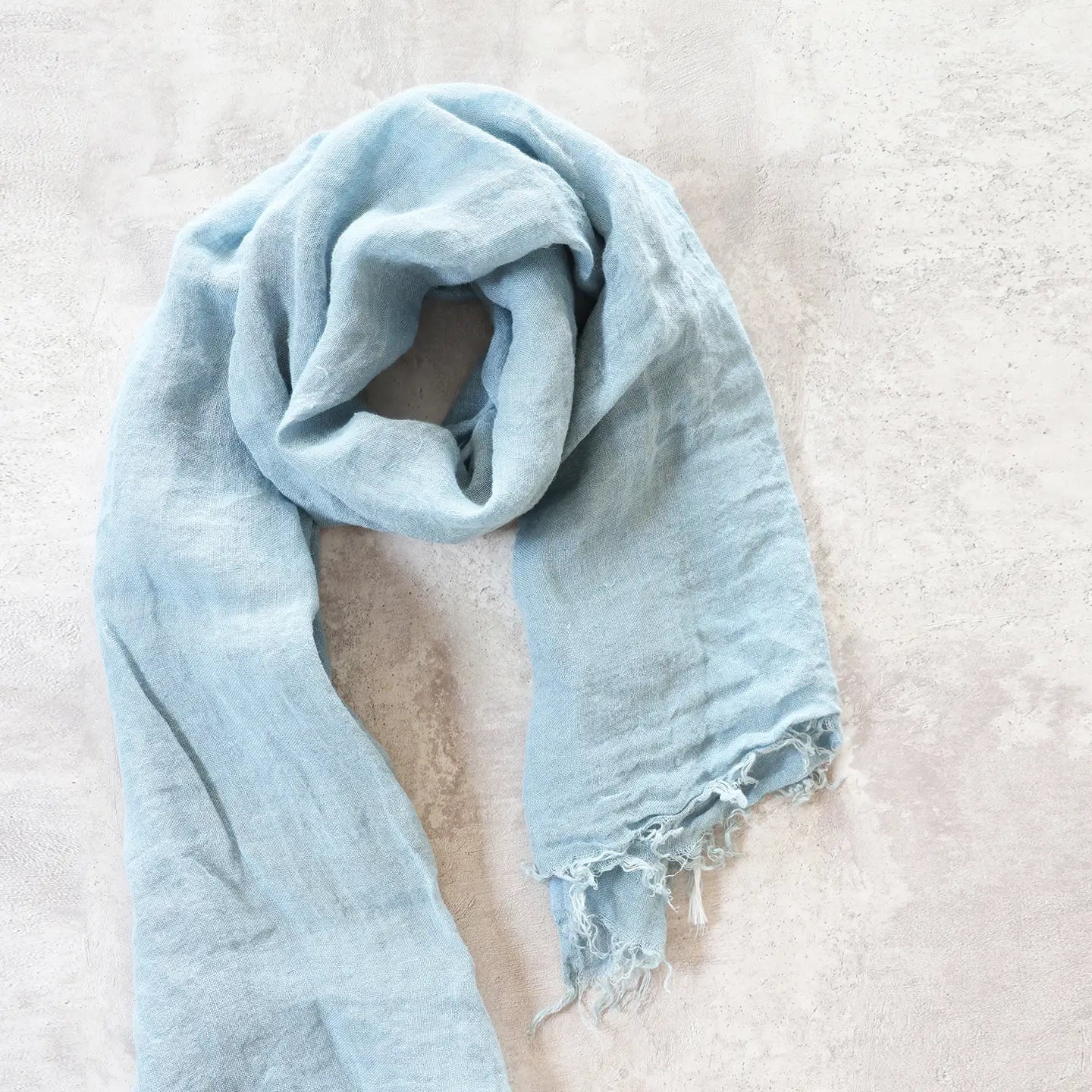 Linen Scarf ~ Light Blue