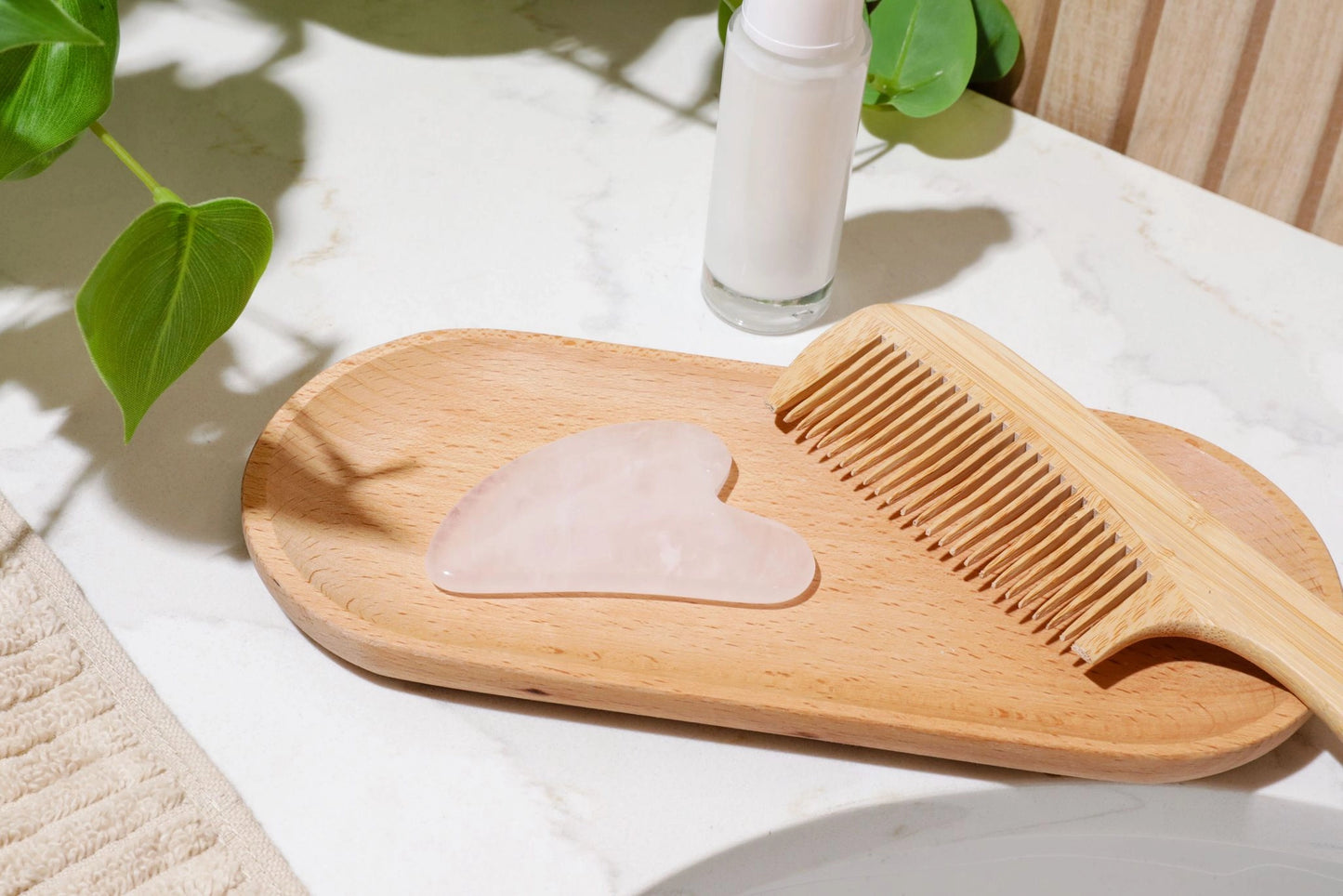 Gua Sha Facial Stone ~ Rose Quartz