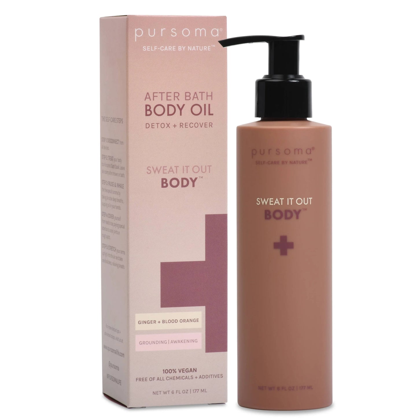 Pursoma ~ Sweat It Out Body Oil Ginger + Blood Orange